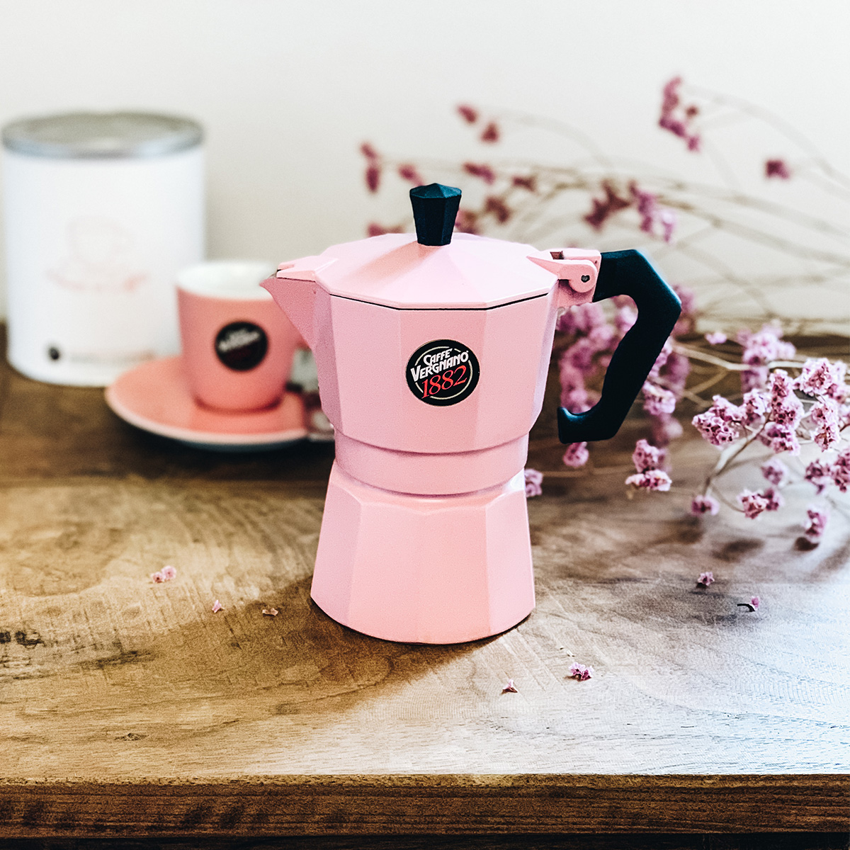Pink Moka pot-1 each - caffevergnano.com